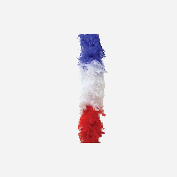 Boa 50 g bleu blanc & rouge france 1,8 m en plumes