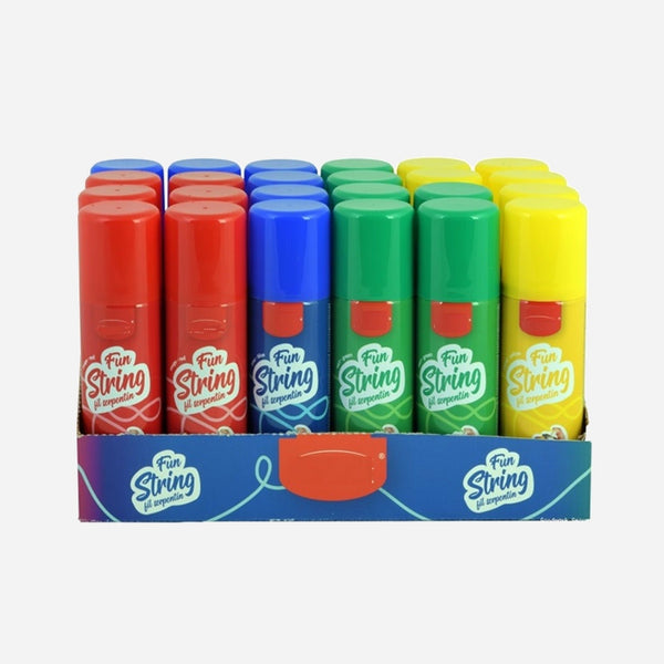 Lot de 24 bombes à serpentin fil fou assorti 70 ml
