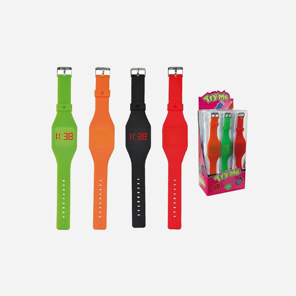 Montre silicone tactile Led's Fashion assorti écran carré