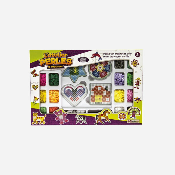 Coffret perles à repasser avec planches décors 3000 pièces
