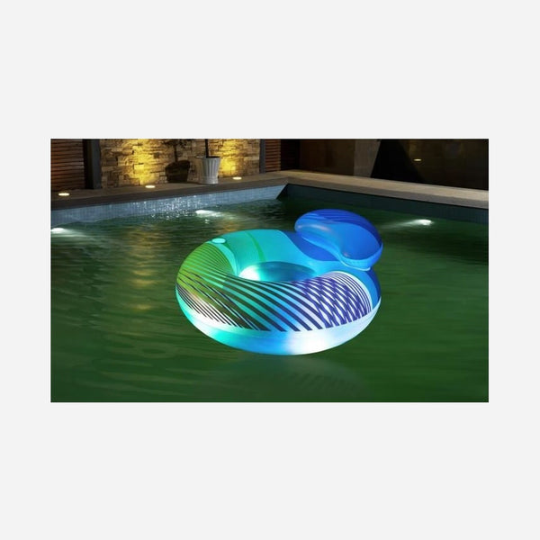 Fauteuil matelas pneumatique gonflable LED's 1.18x1,17 m