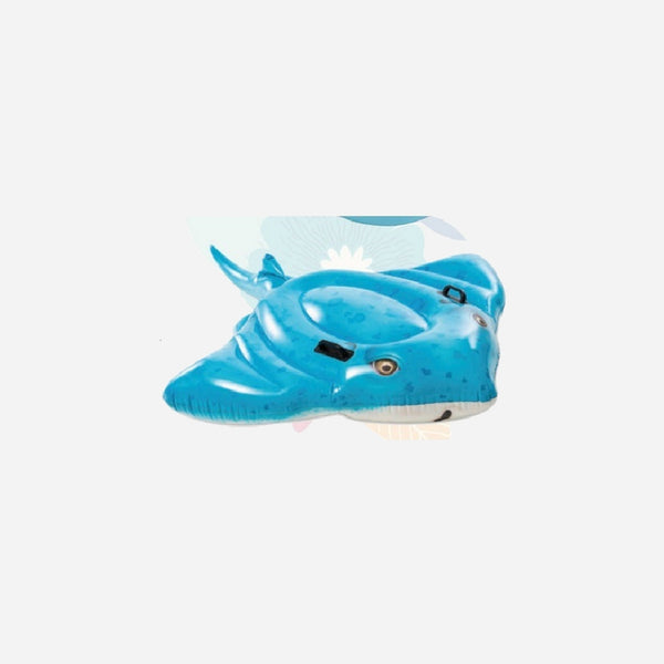 Raie manta bleue géante gonflable chevauchable 1.85x1,45 m
