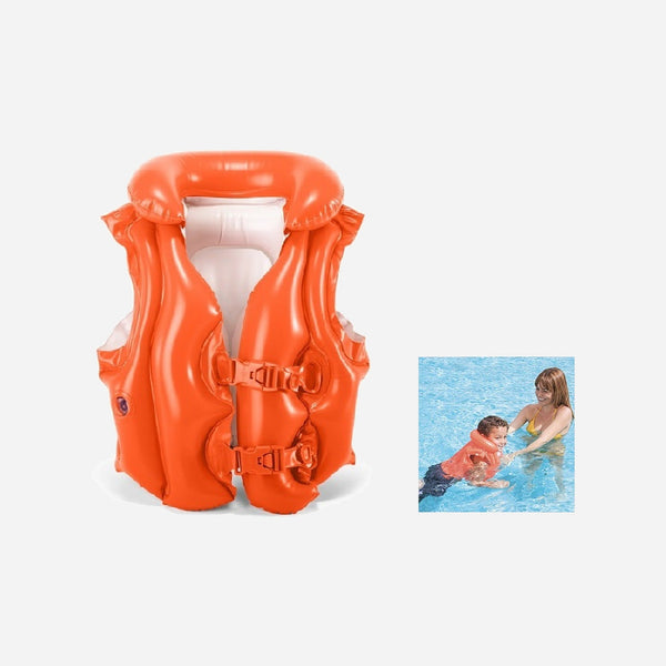 Gilet de natation gonflable orange 50 × 47 cm