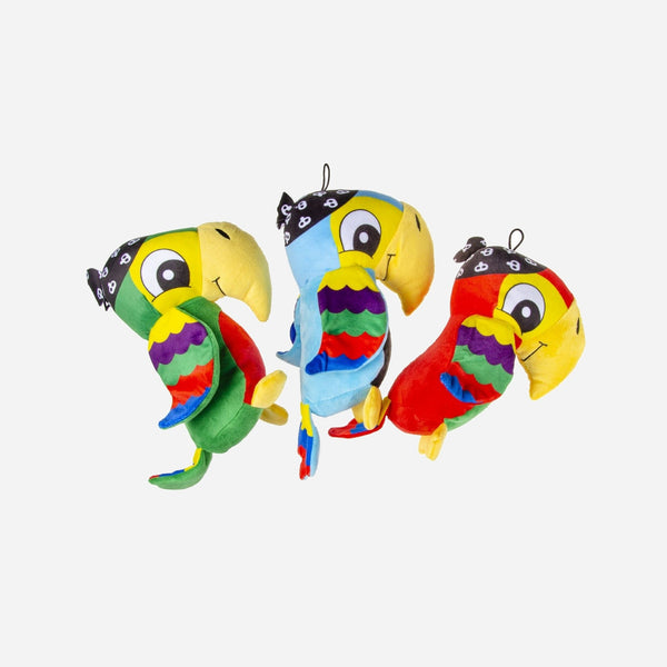 Peluche perroquet pirate assorti 28 cm