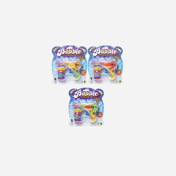 Pistolet à bulles mécanique assorti 14 cm