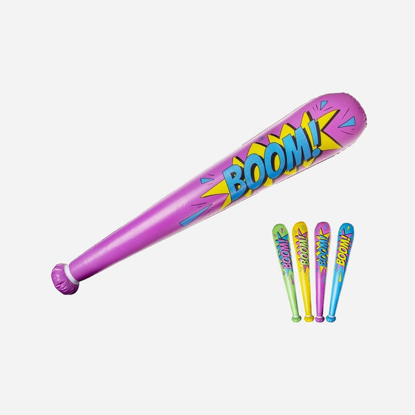 Batte de baseball gonflable motif "Boom" assorti 85 cm