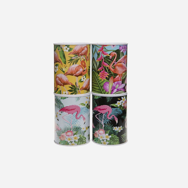 Tirelire Flamant Rose en métal assorti 10 cm