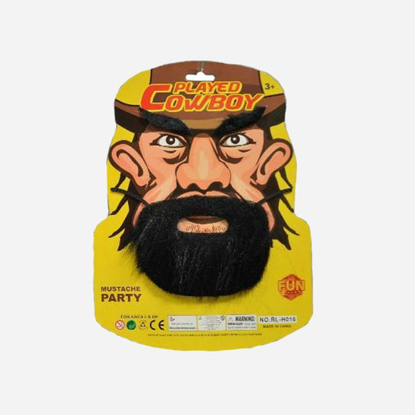 Fausse barbe et sourcils de cowboy
