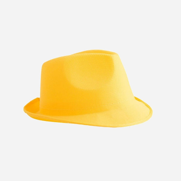 Chapeau trilby Event jaune fluo adulte