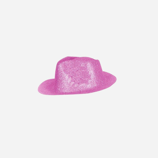 Chapeau trilby en PVC à paillettes