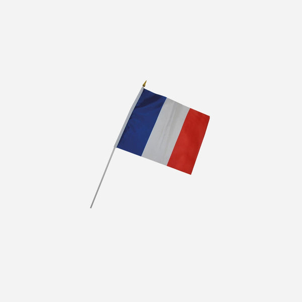 Drapeau france avec baguette 30 × 45 cm
