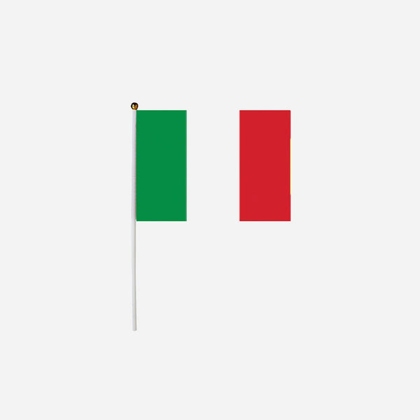 Drapeau italie avec baton 30 × 45 cm