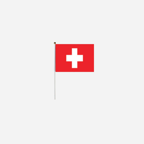Drapeau suisse avec baton 30 × 45 cm
