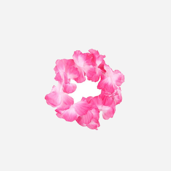 Bracelet de fleurs Tahiti Hawaï rose blanc