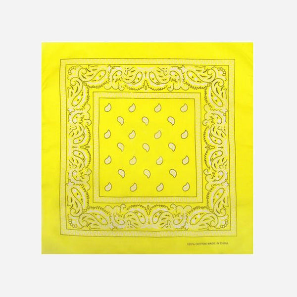 Bandana style cachemire jaune clair