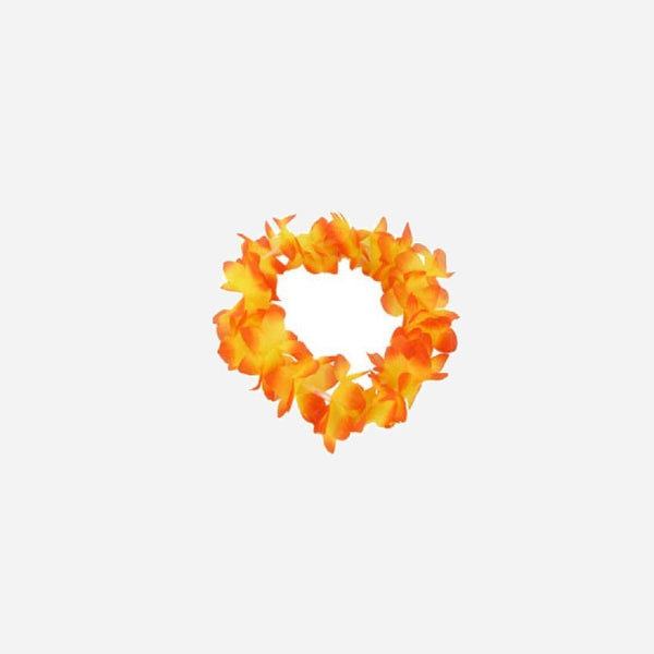 Bracelet de fleurs Tahiti Hawaï orange jaune