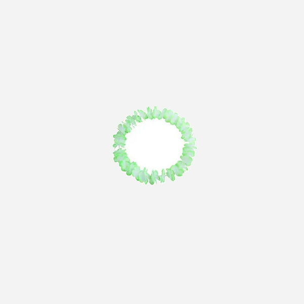 Bracelet de fleurs Tahiti Hawaï vert blanc