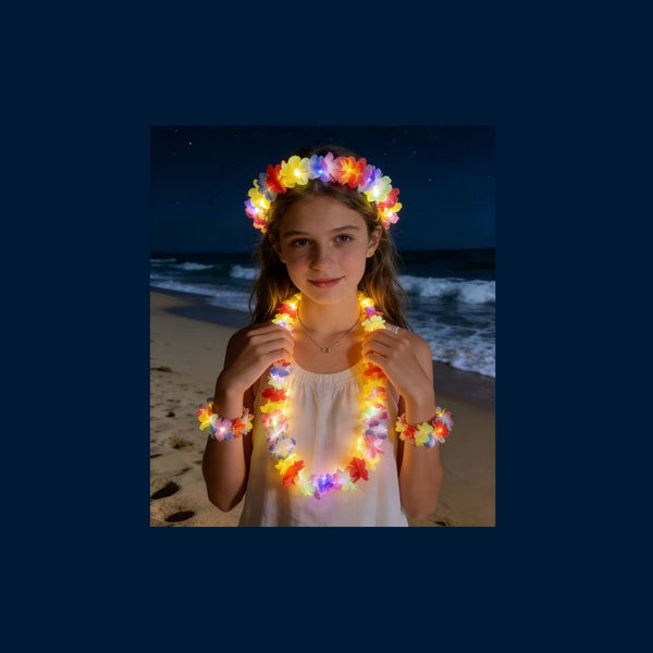 Bracelet de fleurs lumineux LED multicolore