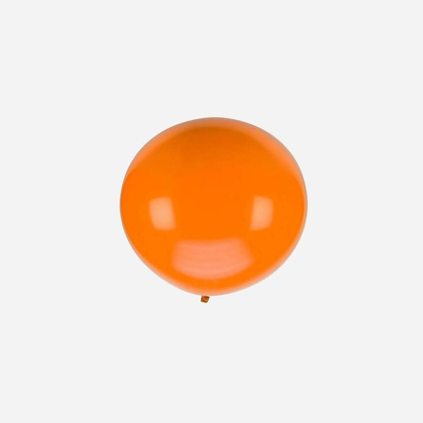 Ballon rond géant orange pastel 1 m