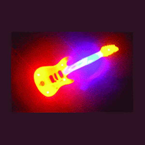 Badge/magnet LED guitare rose