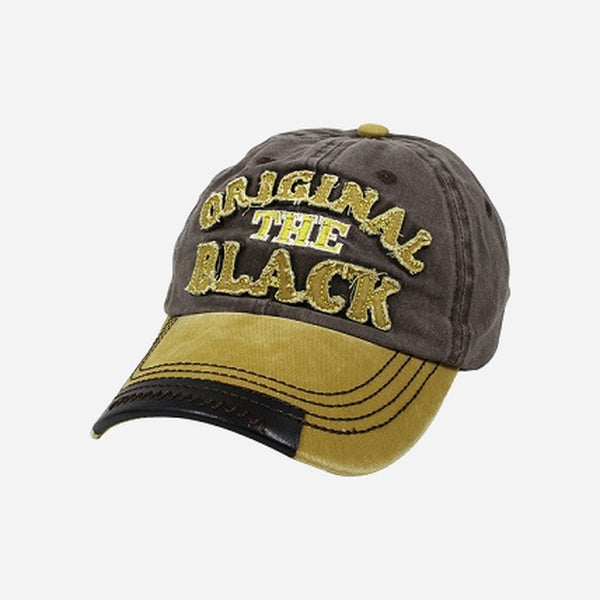 Casquette coton vintage The Original Black jaune gris fantaisie