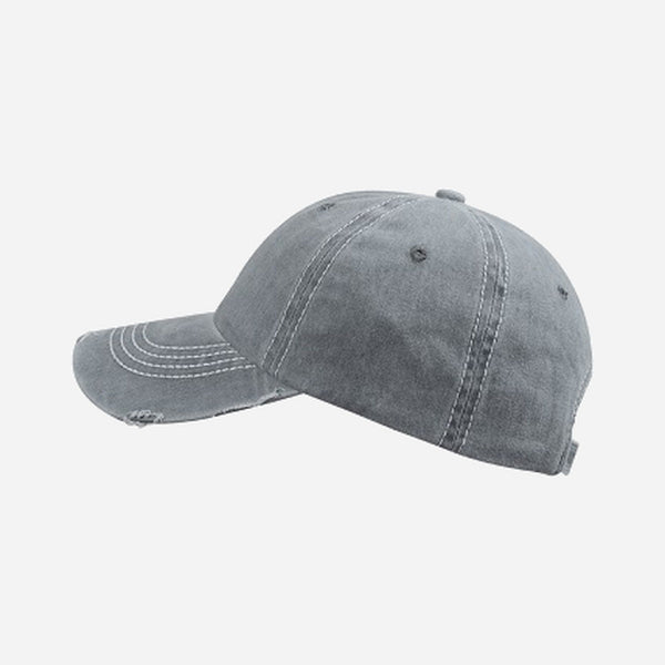 Casquette coton rétro vintage unie gris