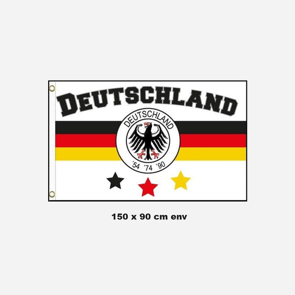 Drapeau Allemagne avec blason et motifs B 90 × 150 cm
