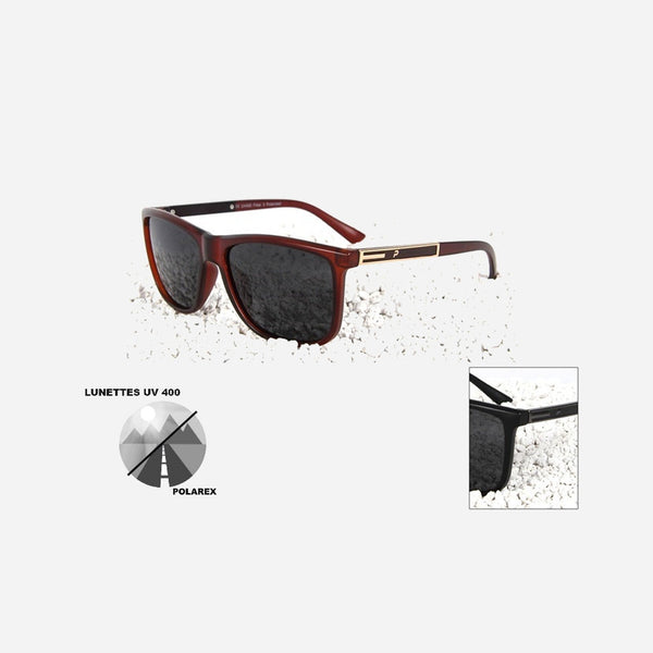 Lunettes de soleil polarex wayfarer polarisées assorti P001