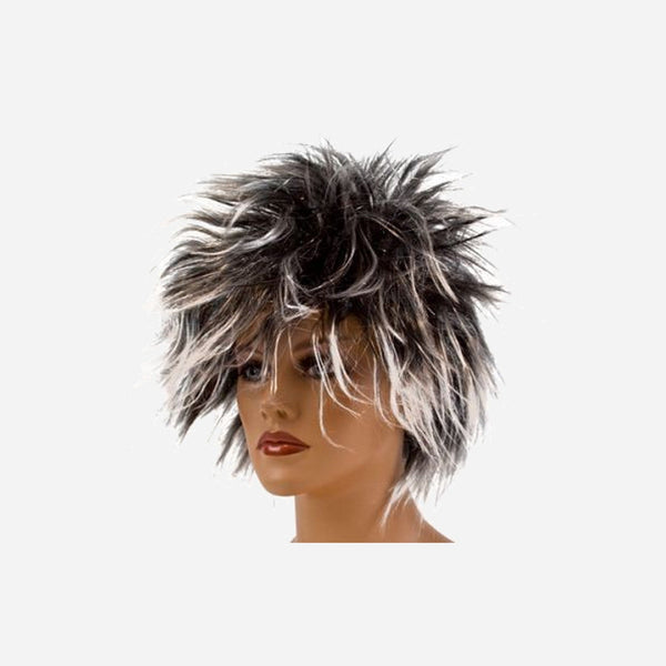 Perruque cheveux ébouriffés noir