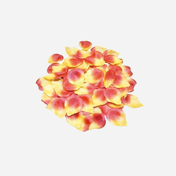 Lot avec 500 pétales de roses bordeaux & orange