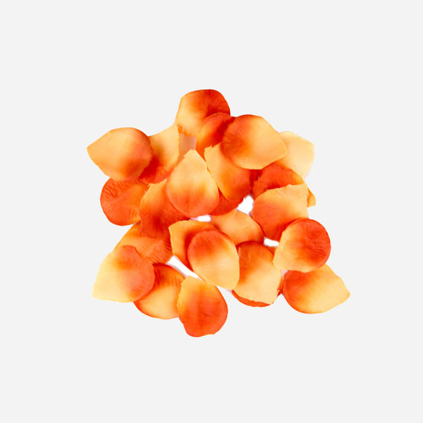 Lot avec 100 pétales de roses orange & orange clair