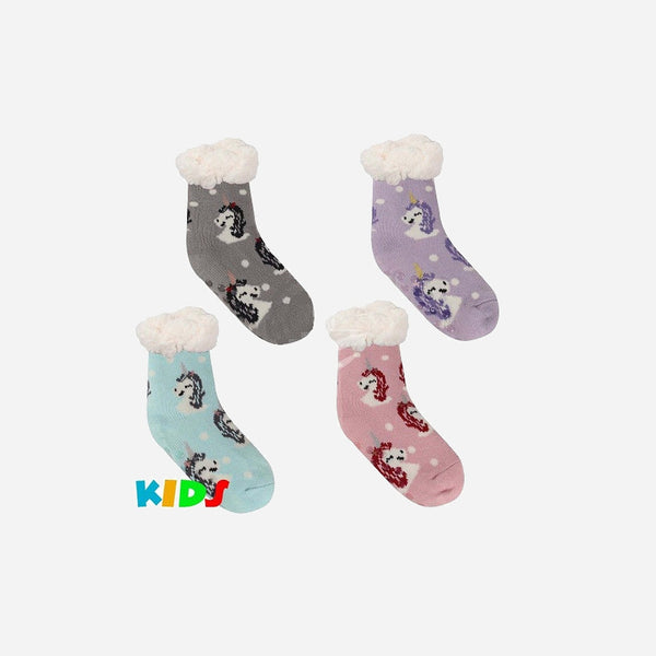 Paire de chaussettes motifs licornes enfant taille 30-35 assorti