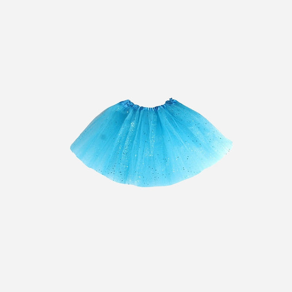 Jupe en tulle tutu bleu clair à paillettes adulte 60 cm