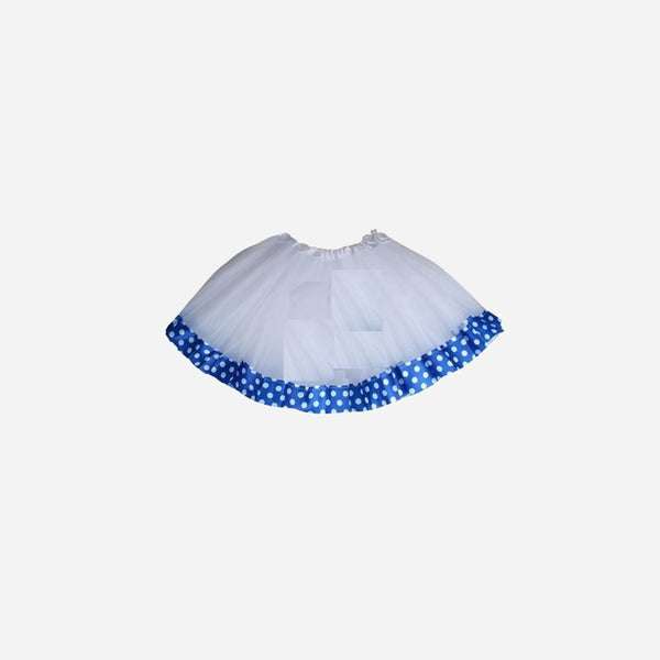 Jupe en tulle tutu blanc avec bandeau bleu adulte 60 cm