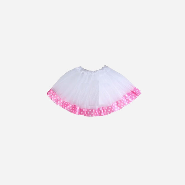 Jupe en tulle tutu blanc avec bandeau rose adulte 60 cm