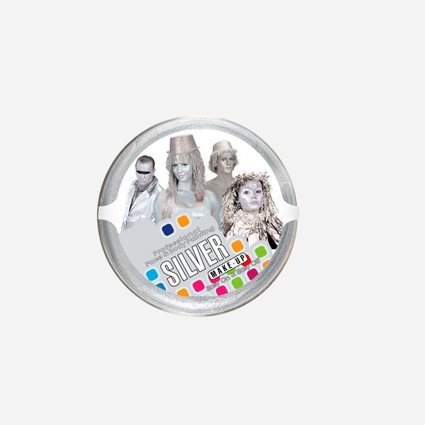 Pot galet de maquillage fard argent 25 g de fête