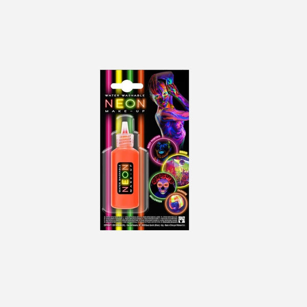 Maquillage à l'eau néon fluo orange 18 g de fête
