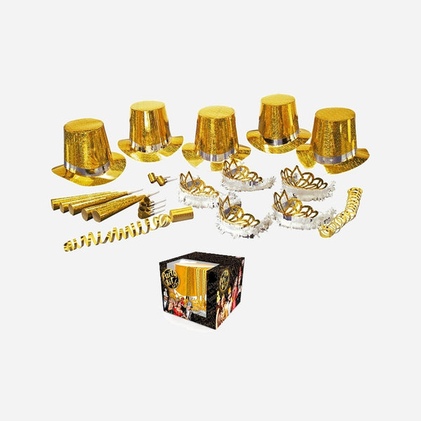 Kit party Las Vegas diamant holographique or 10 personnes