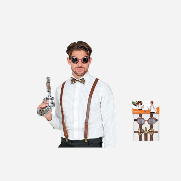 Set accessoires "steampunk" adulte 3 pièces