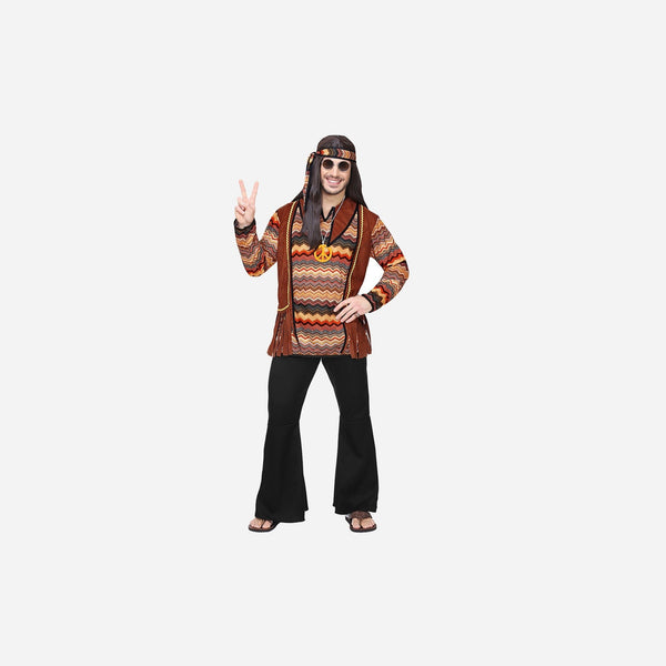 Déguisement Hippie homme 4 pièces Taille XL