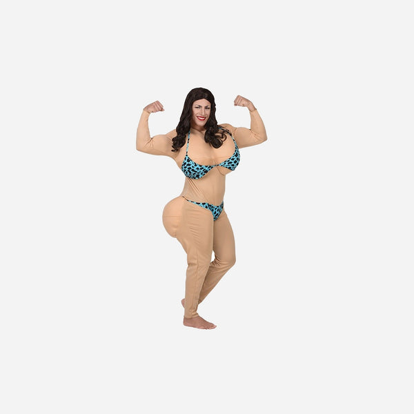 Déguisement gag de "bodybuildeuse" homme Taille XL