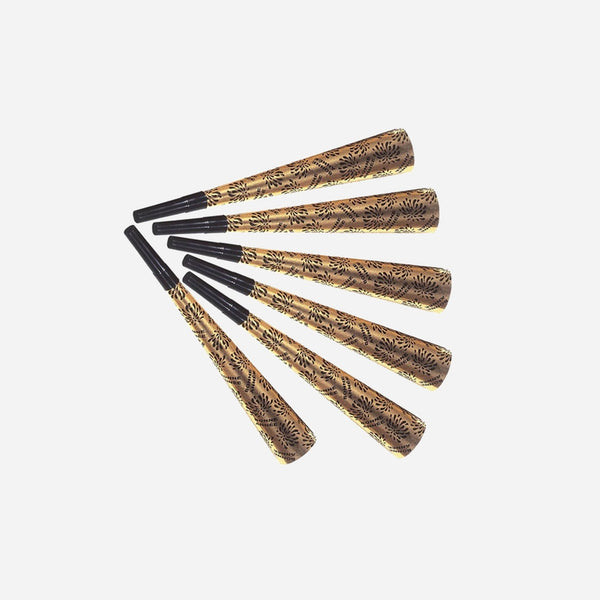 Lot de 6 trompettes sonore bonne année or 25 cm