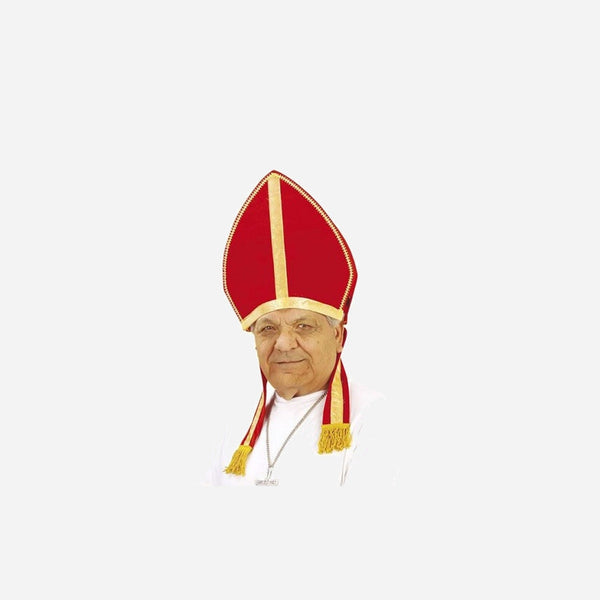 Mitre de Saint-Nicolas velours rouge
