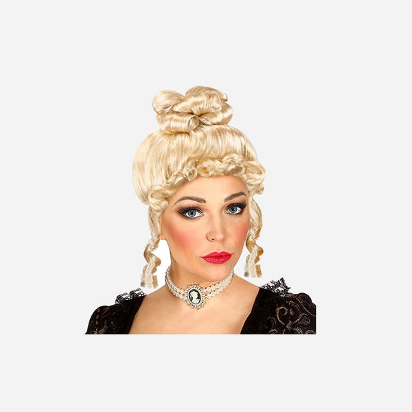 Perruque roccoco comtesse blonde adulte