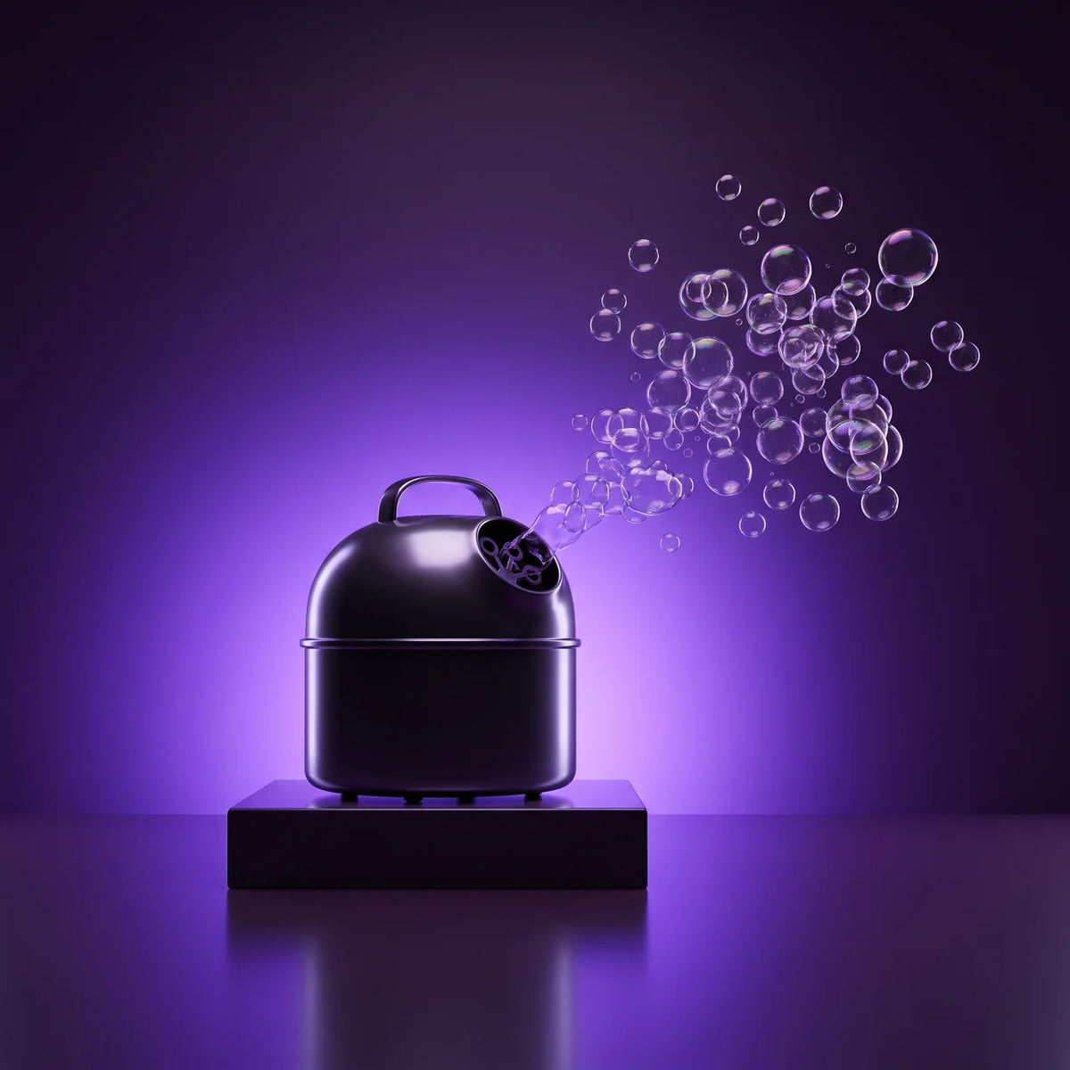 theme machines a bulles mousse neige