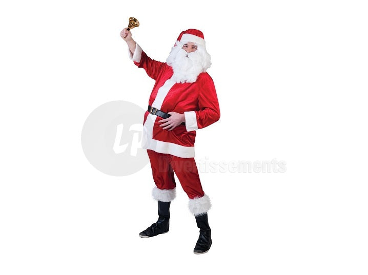 Déguisement de père Noël 4 pièces velours