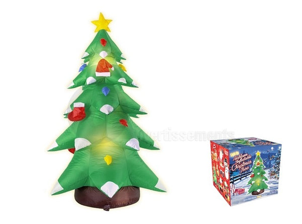 Sapin de Noël géant gonflable et lumineux 1,83 m