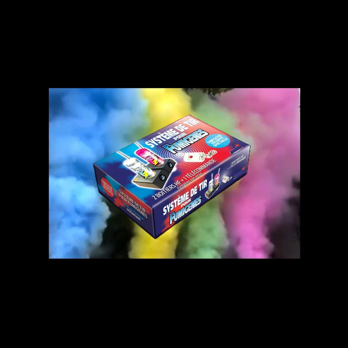 Kit de tir 2 stations + 1 télécommande pour fumigène électrique