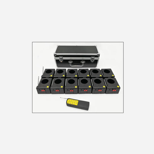 Valise jets de scène électriques 12 tirs avec télécommande