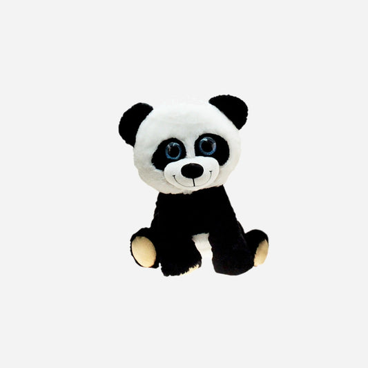 Peluche panda assis luxe 20 cm
